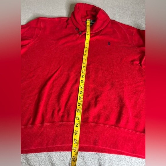 Vintage Polo Ralph Lauren Sweater red Pullover Mens Size XL - Picture 6 of 16